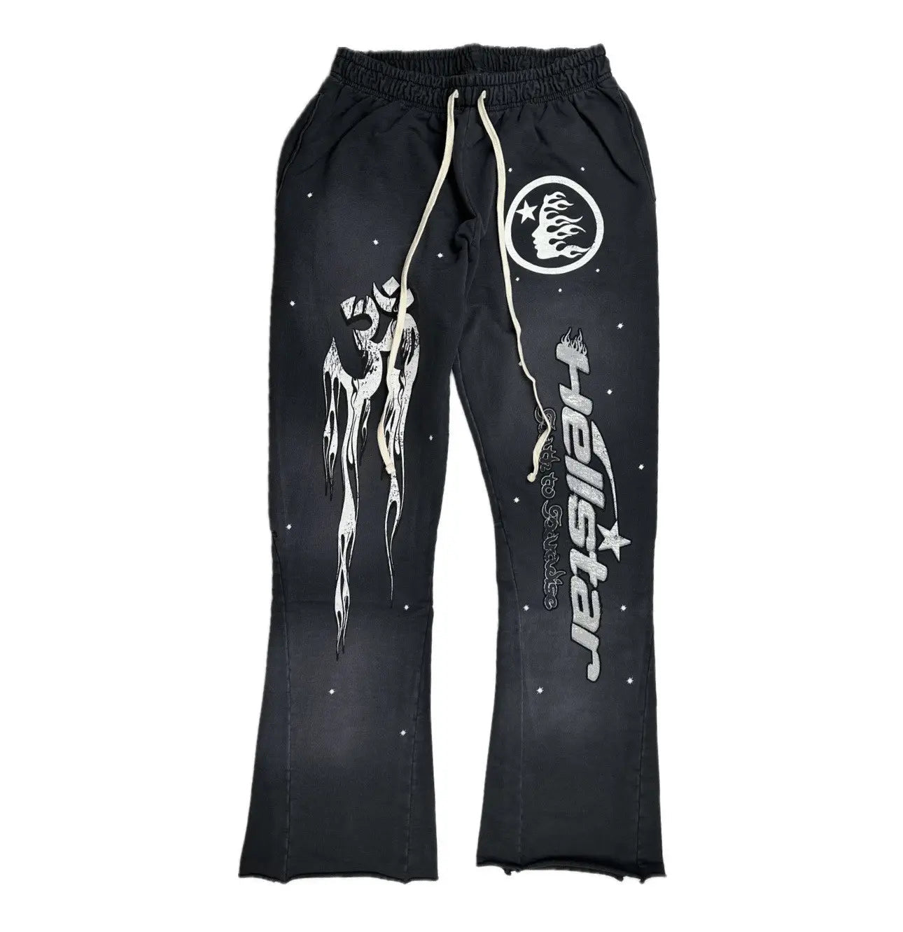 Hellstar Black White Graphic Sweatpants