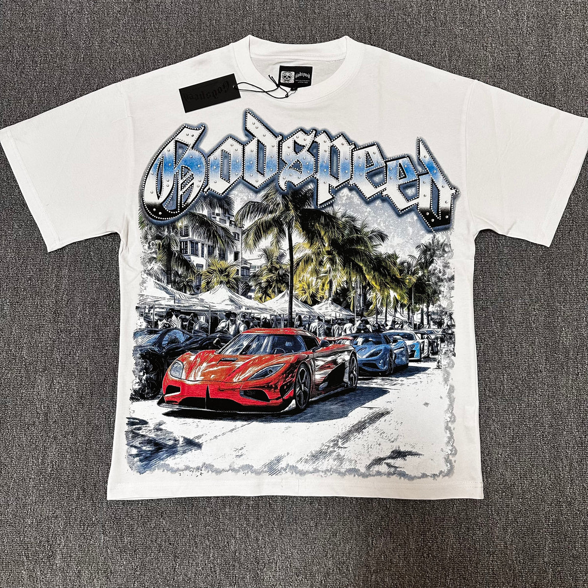 Godspeed Supercar Graphic Tee - White