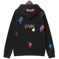 Chrome Hearts Black Multicolor Cross Hoodie