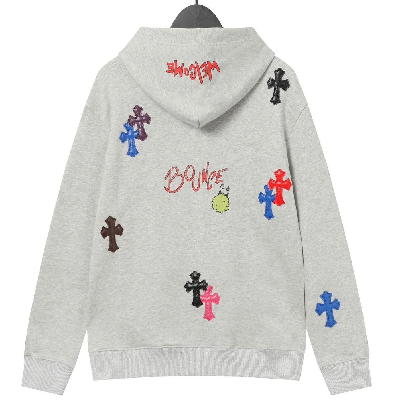 Chrome Hearts Grey Multicolor Cross Hoodie