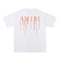 Amiri White Orange Drip Logo T-Shirt
