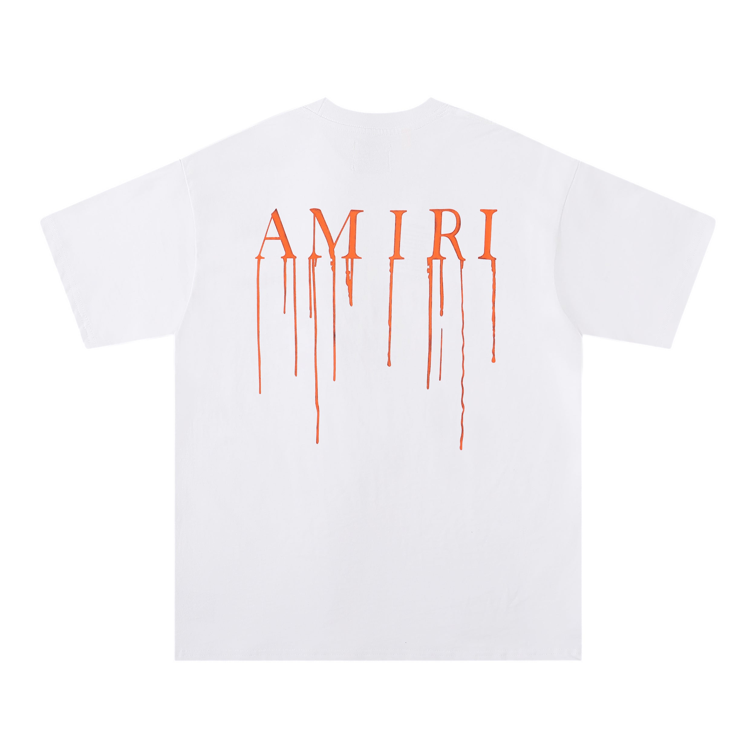 Amiri White Orange Drip Logo T-Shirt
