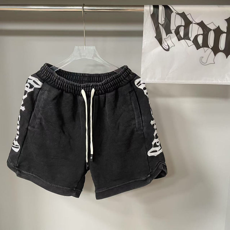 Chrome Hearts Black White Side Script Sweat Shorts