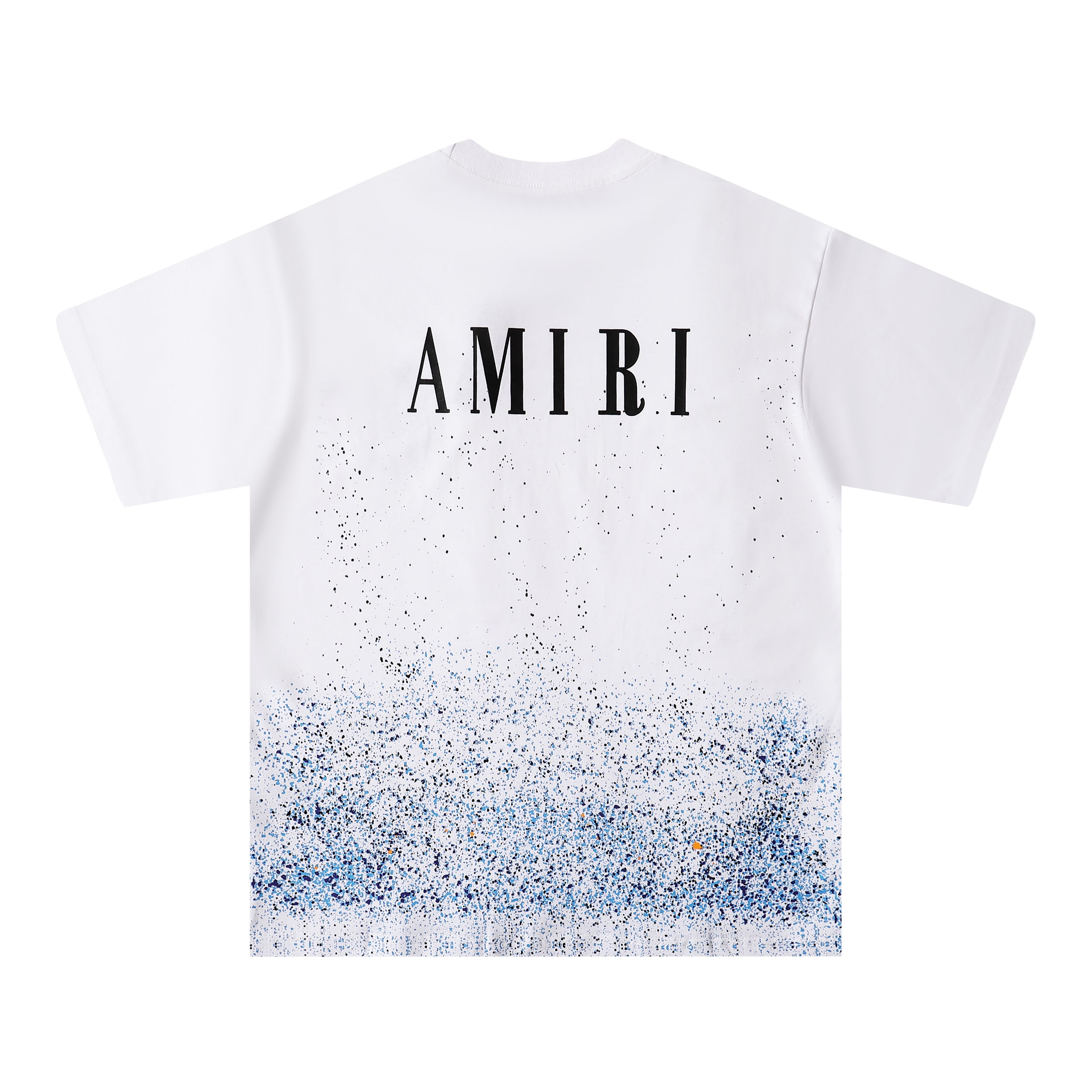 Amiri White Blue Gradient Logo T-Shirt