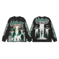Hellstar Green White Graphic Long-Sleeve Shirt