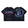Hellstar Black Blue Sports Flame T-Shirt