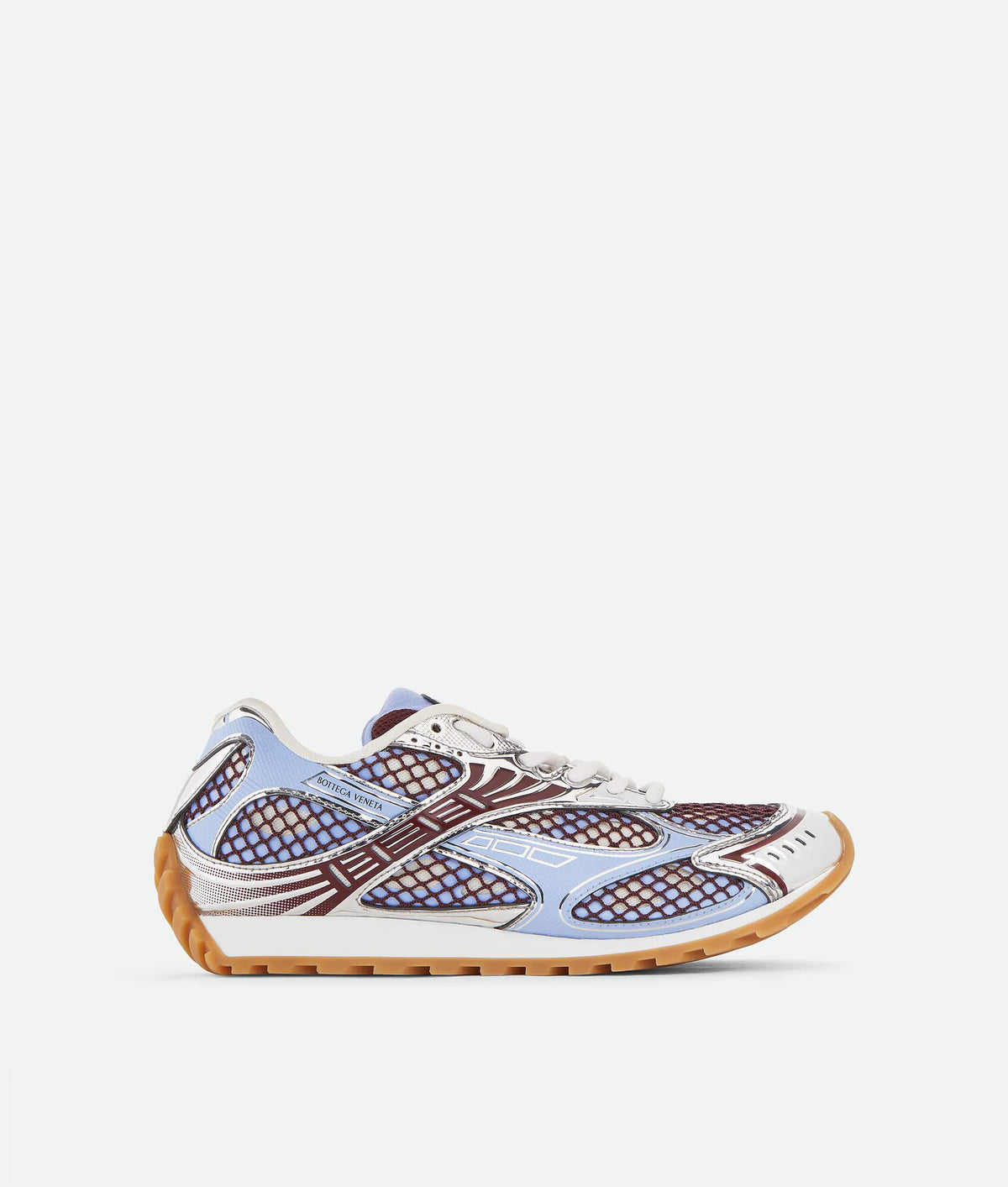 Bottega Veneta Orbit Sneaker Barolo and Blue Bell