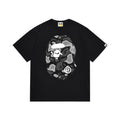 BAPE Grey Camo Ape Head Tee - Black