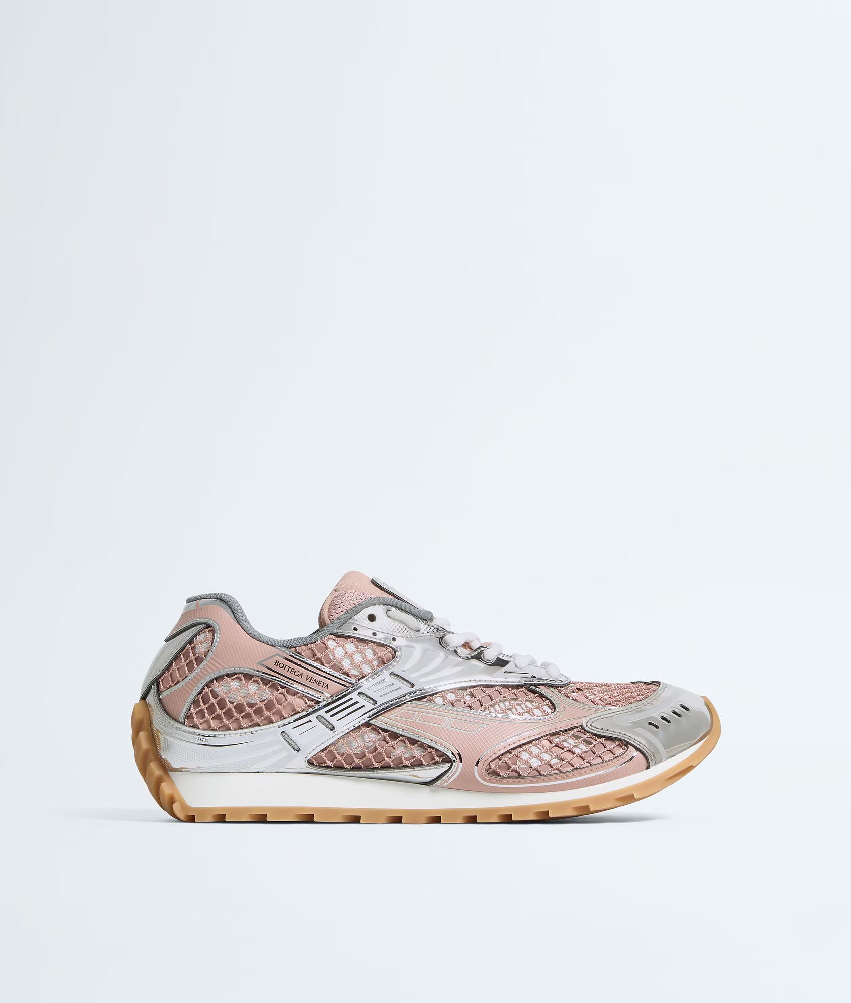 Bottega Veneta Orbit Sneaker Pink and Silver