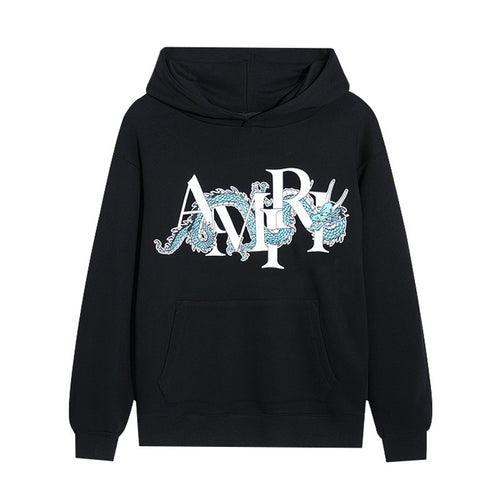 Amiri Black Snake Logo Hoodie