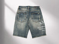 Amiri Blue Denim Logo Shorts