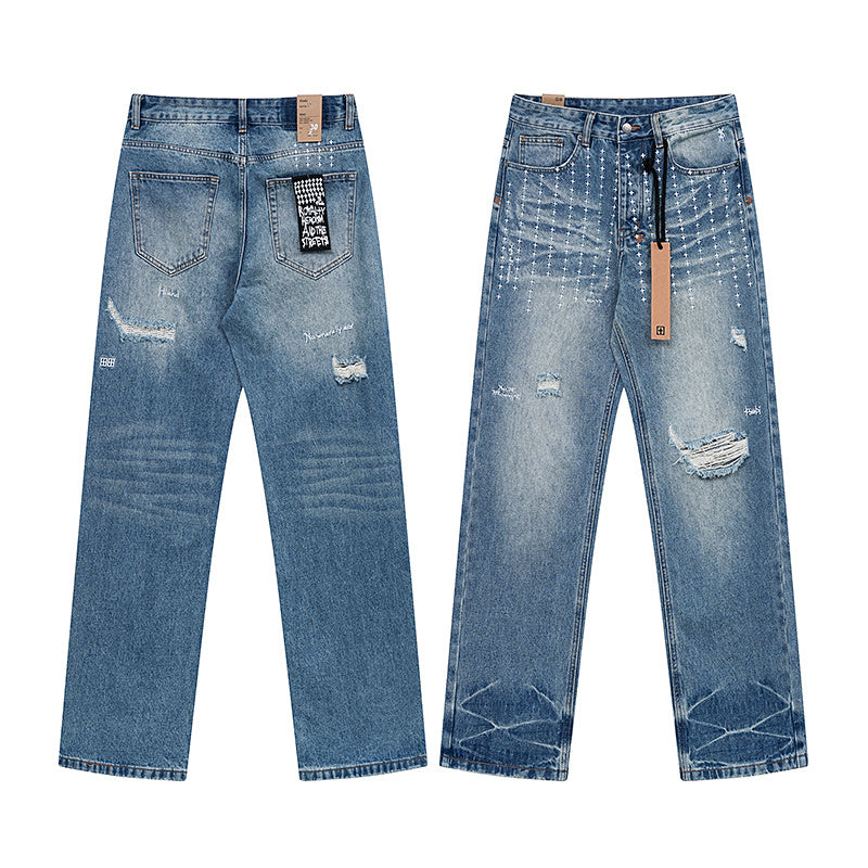 Ksubi Studded Light-Wash Jeans