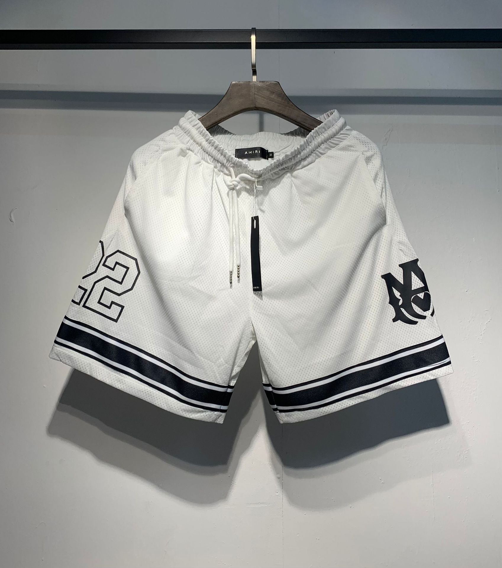 Amiri White Athletic Logo Shorts