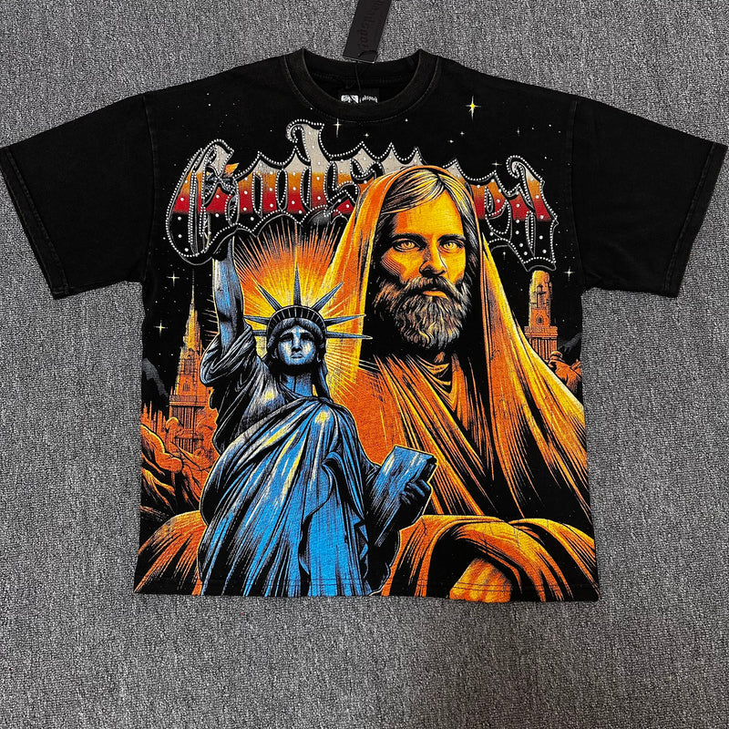 Godspeed Prophet Graphic T-Shirt - Black and Orange
