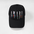 Amiri Black Multicolor Drip Trucker Hat