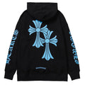 Chrome Hearts Black Blue Triple Cross Hoodie