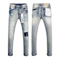 Purple Brand Light Wash Patch Skinny Jeans