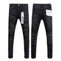 Purple Brand Black Biker Skinny Jeans