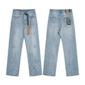 Ksubi Cross-Embroidered Light-Wash Jeans