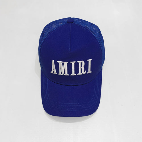 Amiri Blue Signature Trucker Hat