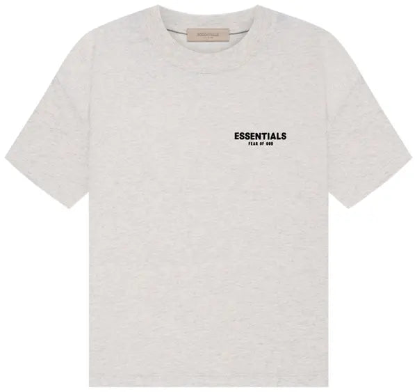 Fear of God Essentials Logo T-Shirt - Light Heather Oatmeal