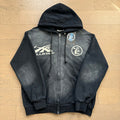 Hellstar Black Tonal Logo Zip Hoodie