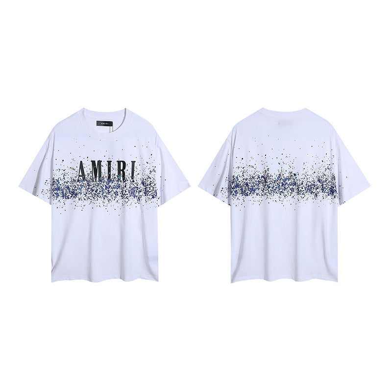 Amiri White Front and Back Gradient T-Shirt
