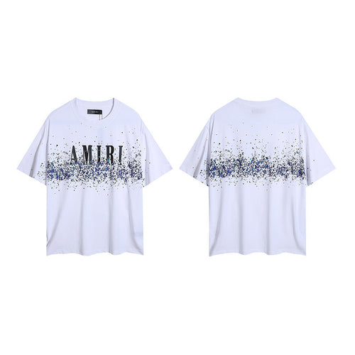 Amiri White Front and Back Gradient T-Shirt