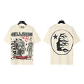 Hellstar Cream Black Skull Flame T-Shirt