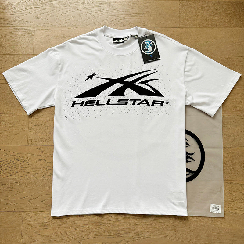 Hellstar Black White Sport Flame T-Shirt