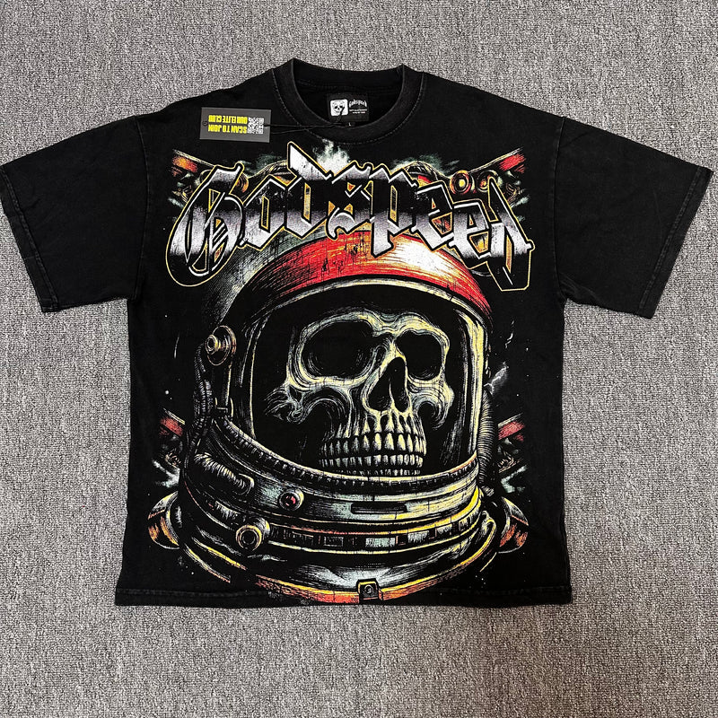 Godspeed Skull Engine Graphic T-Shirt - Black