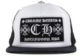 Chrome Hearts Black White Hollywood Trucker Hat