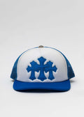 Chrome Hearts Blue Cemetery Trucker Hat