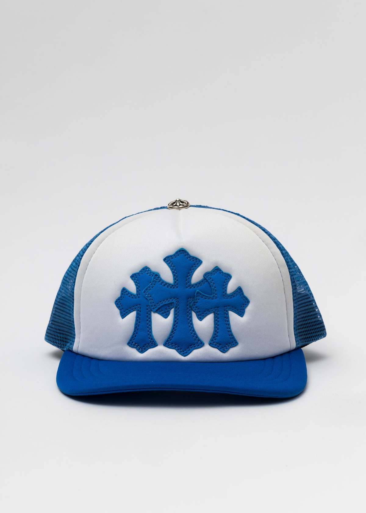 Chrome Hearts Blue Cemetery Trucker Hat