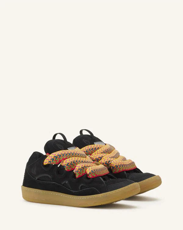 Lanvin Curb Sneakers Black Multicolor Laces