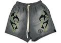 Hellstar Future Flame Shorts - Grey and Green