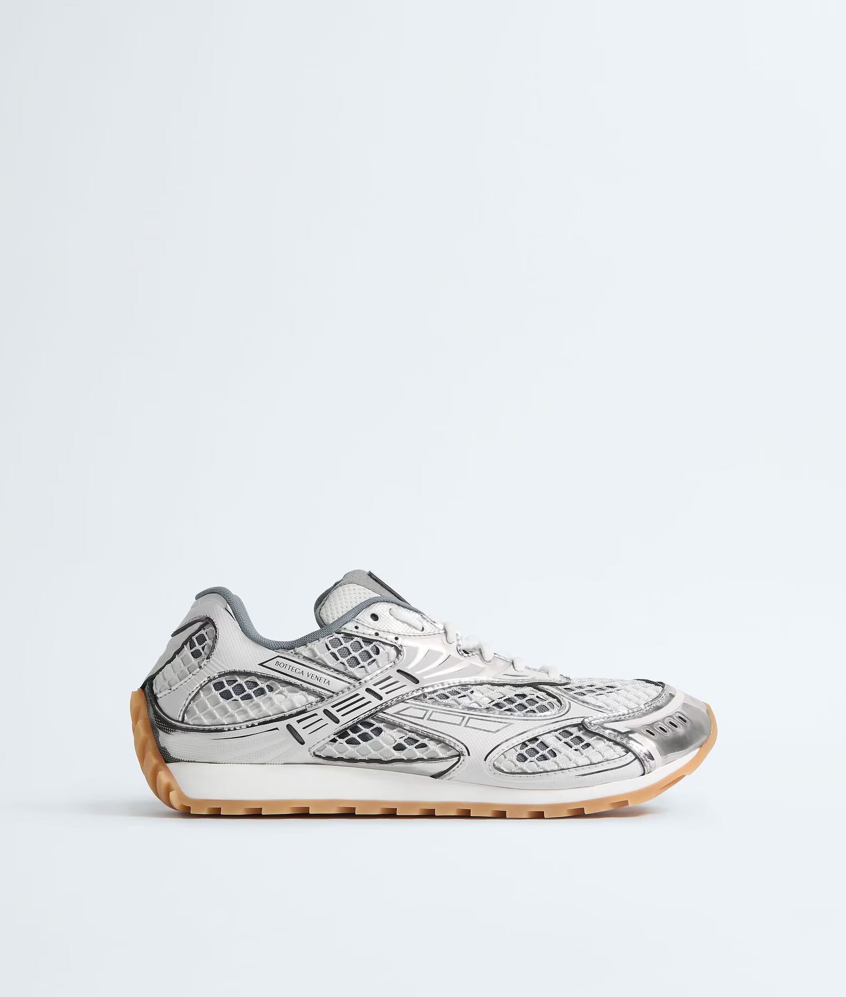 Bottega Veneta Orbit Sneaker Silver, White and Optic White