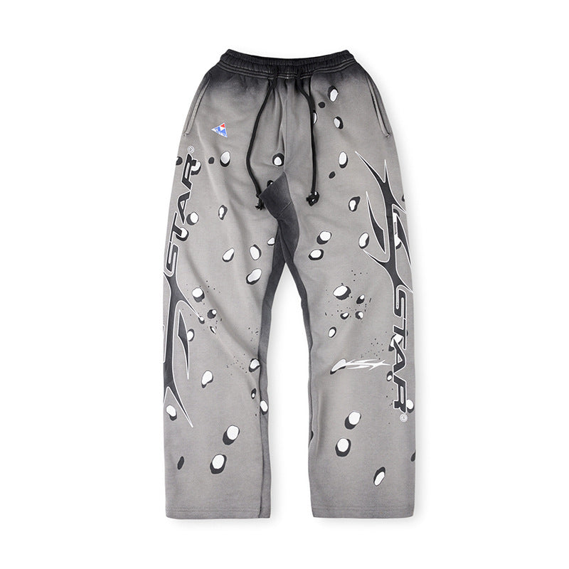 Hellstar Grey Crystal Logo Sweatpants