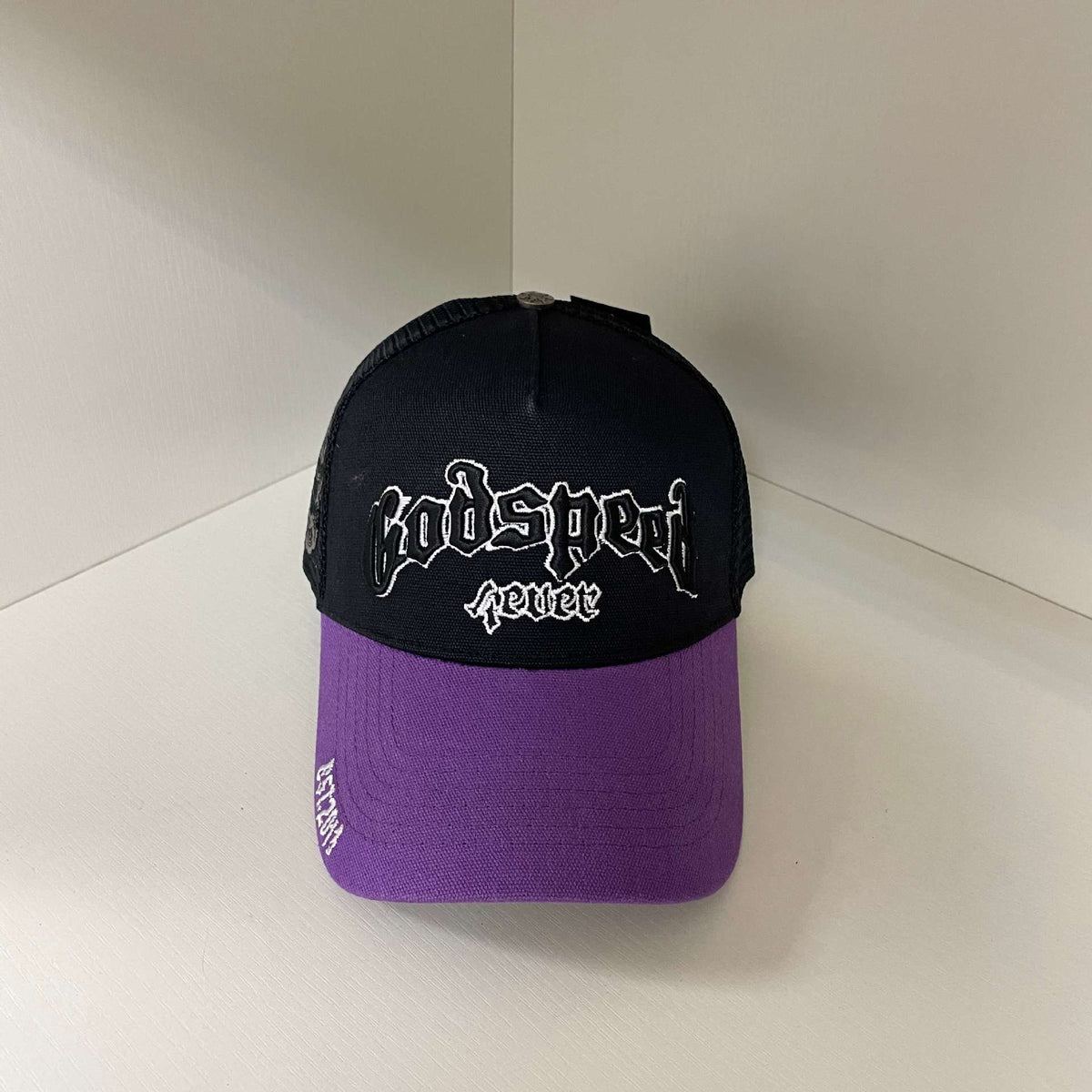 Godspeed Black Purple Colorblock Trucker Hat