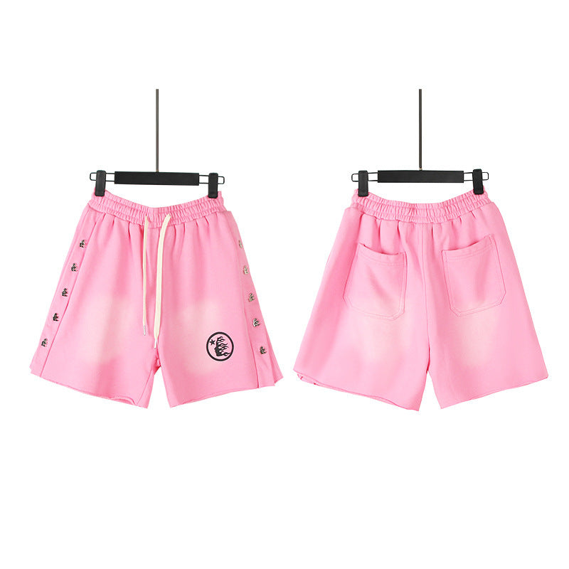 Hellstar Pink Tonal Logo Shorts