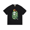 BAPE Green Camo Baby Milo Sleeping Tee - Black