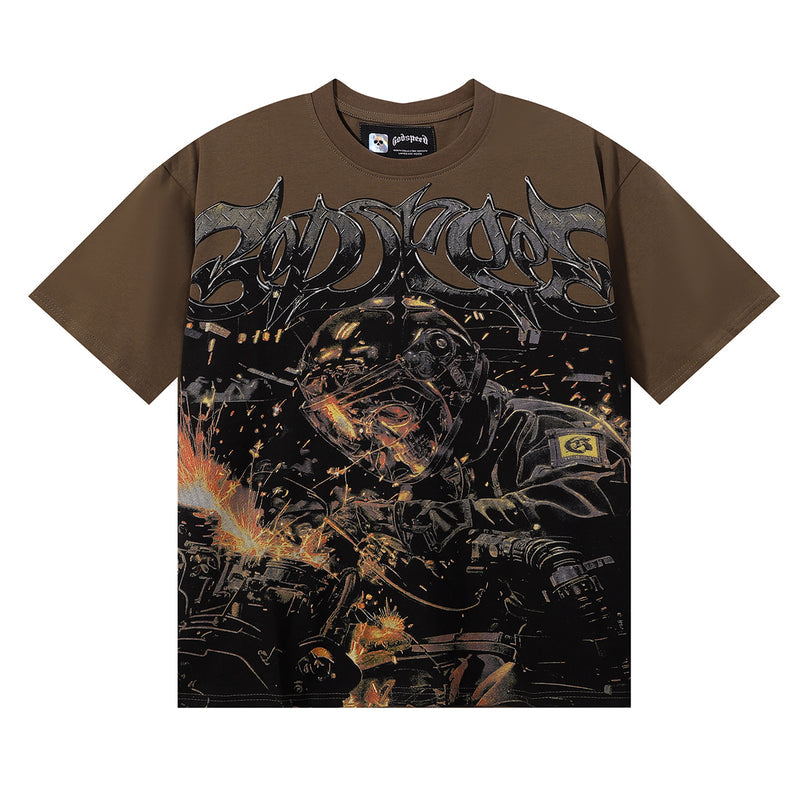 Godspeed Welder Graphic Tee - Brown