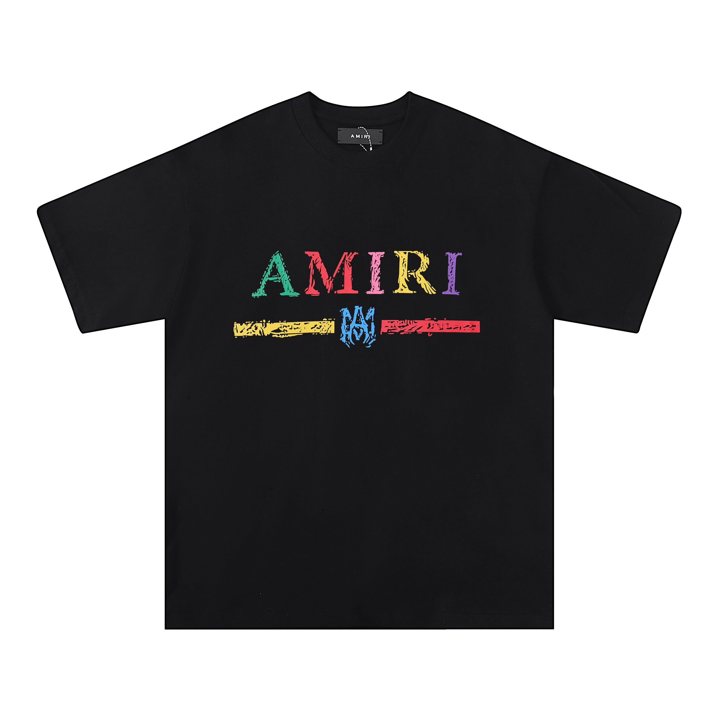 Amiri Black Multicolor Stripe T-Shirt