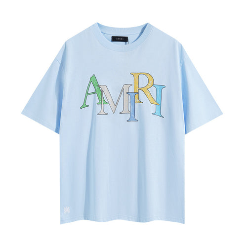 Amiri Light Blue Logo T-Shirt