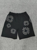 Denim Tears Cotton Wreath Shorts - Black and Grey