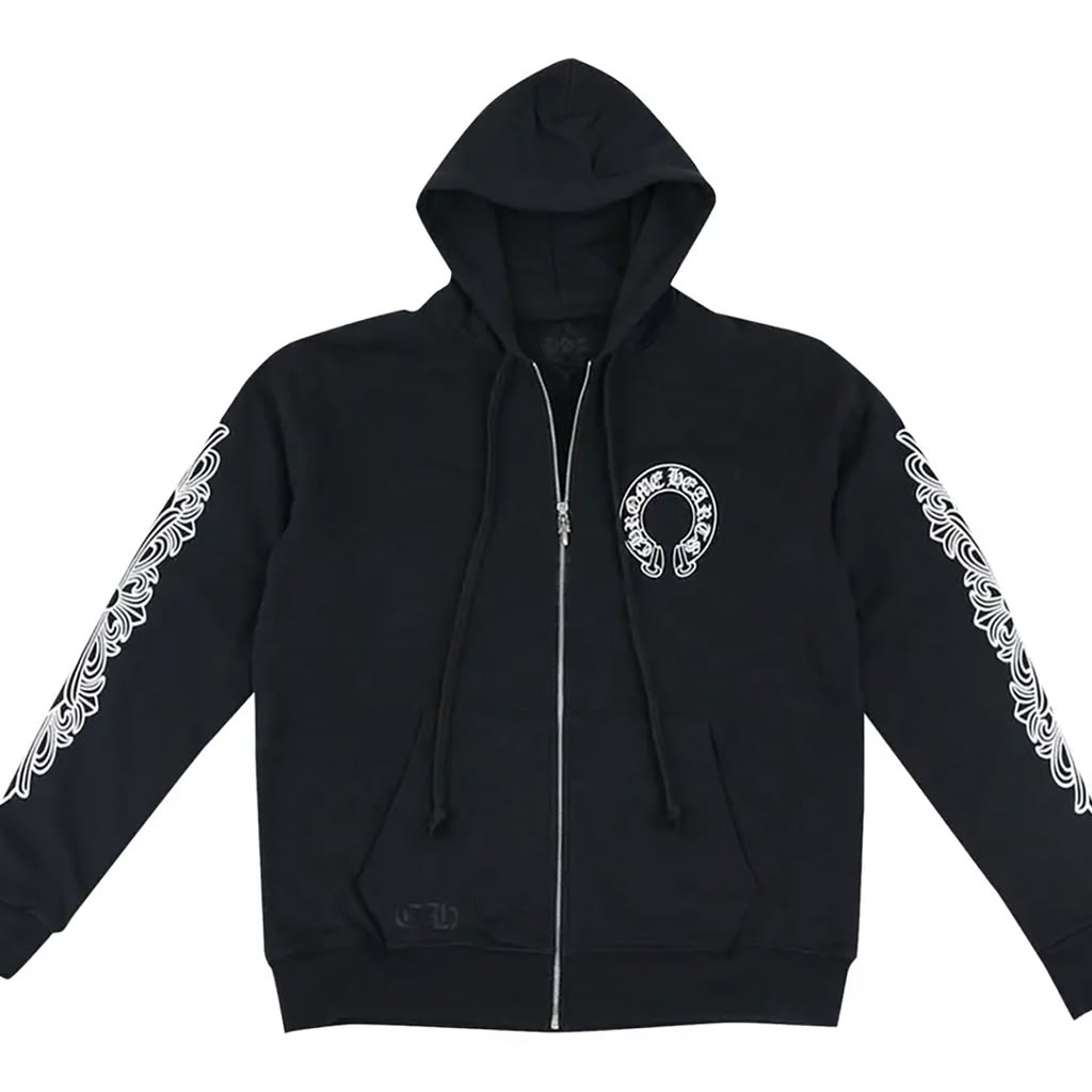 Chrome Hearts Black Horseshoe Hoodie