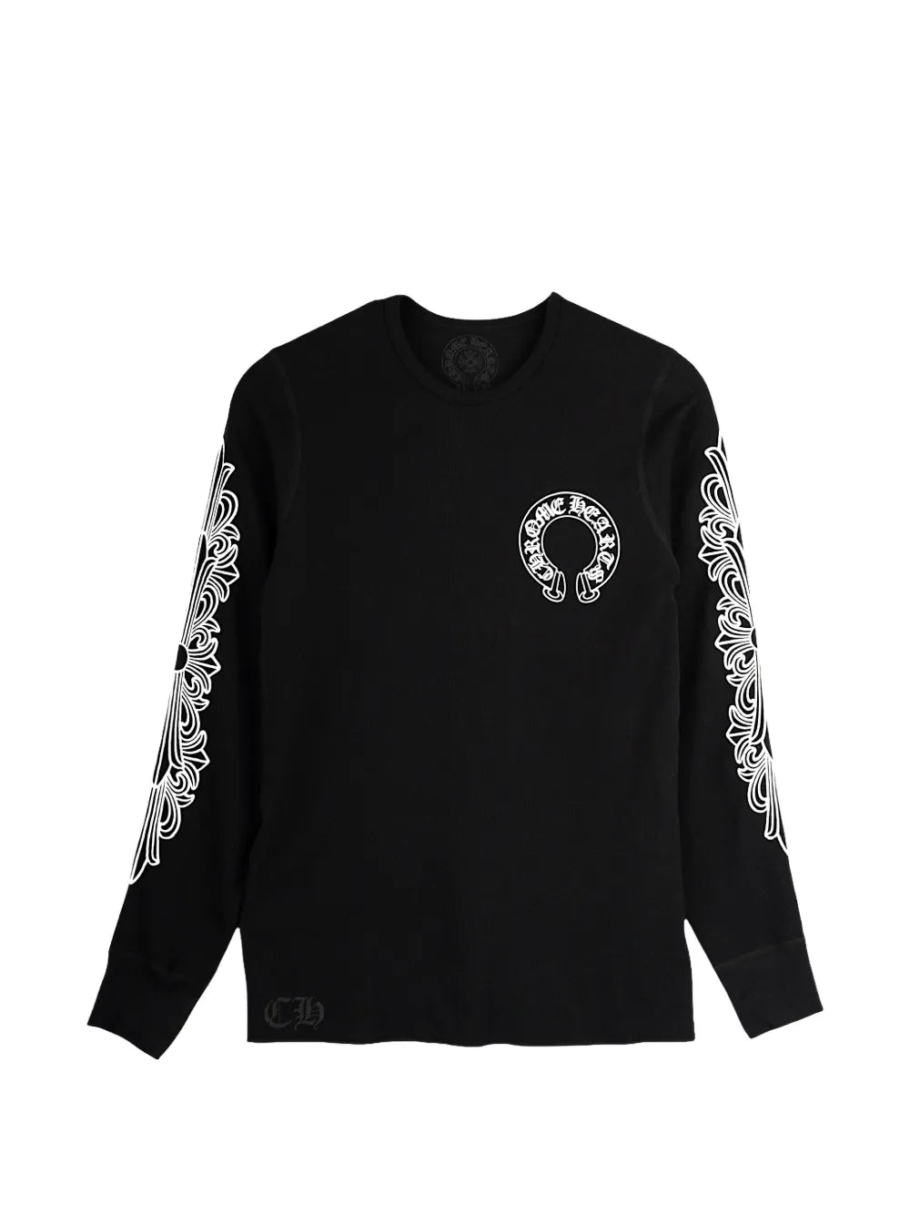 Chrome Hearts Black White Horseshoe Long Sleeve