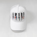 Amiri White Multicolor Drip Trucker Hat