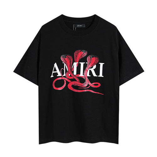 Amiri Black Red Snake T-Shirt