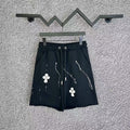 Chrome Hearts Black White Cross Sweat Shorts